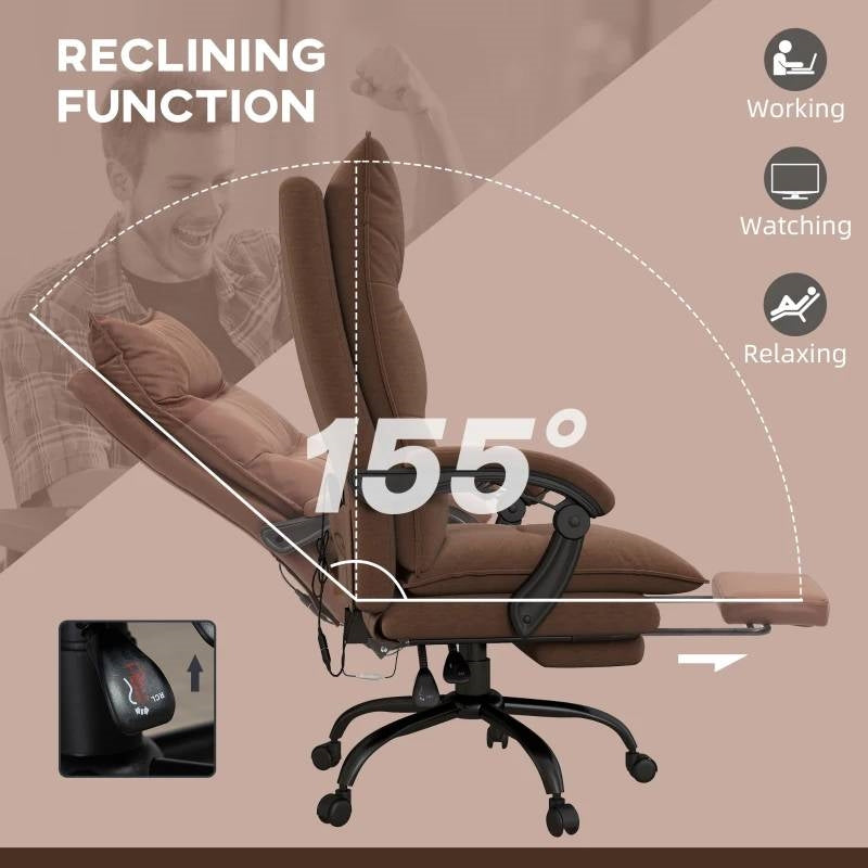 Double Padded Massage Office Chair Executive | Lumbar Heating by HomePacific