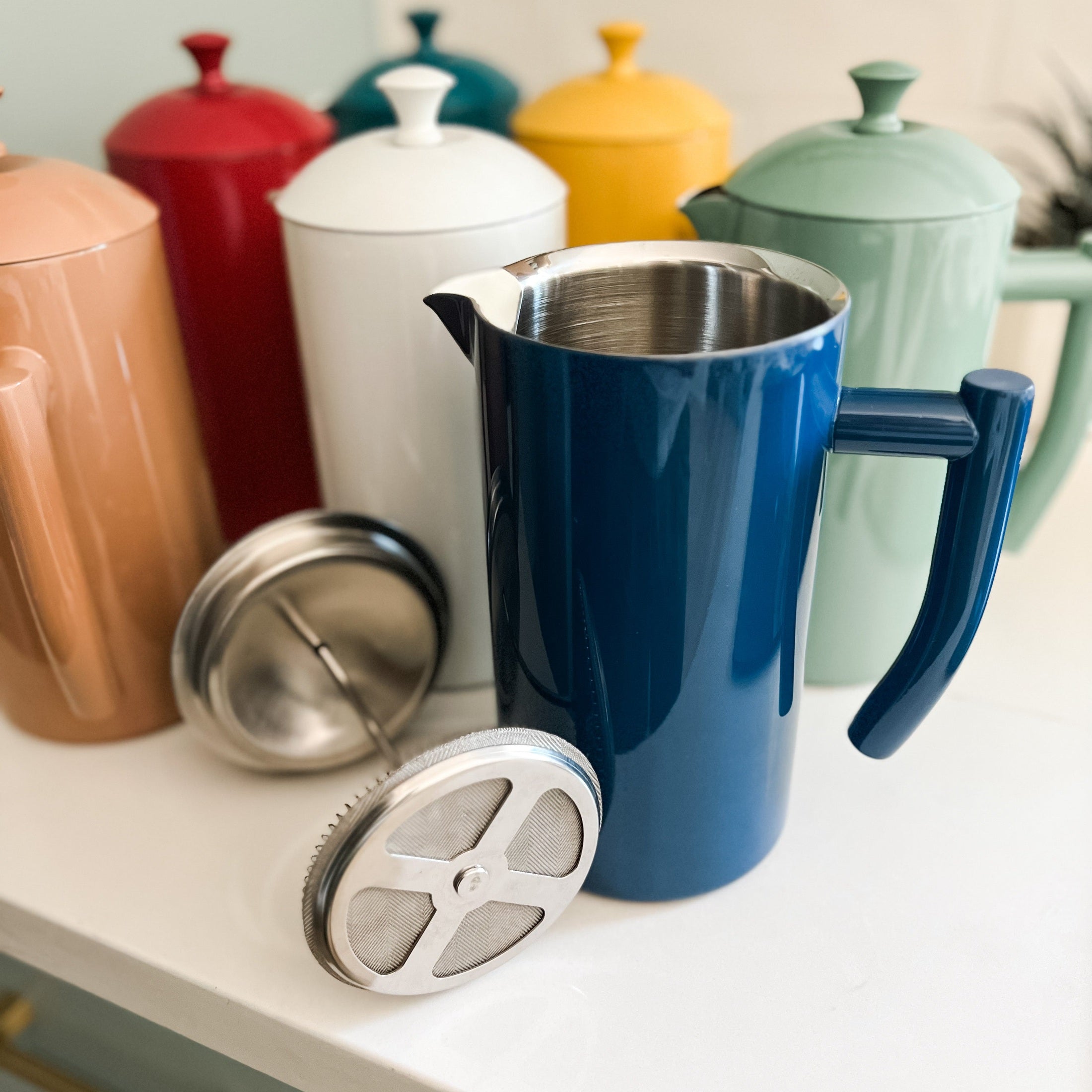 Double-Walled Colored French Press by Küchenprofi USA