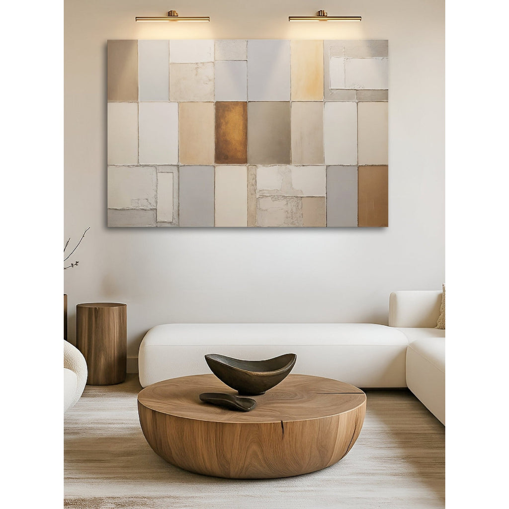 Earth Tones Patchwork Geometric Wall Art