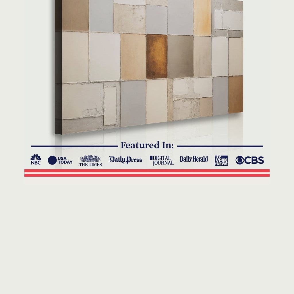 Earth Tones Patchwork Geometric Wall Art
