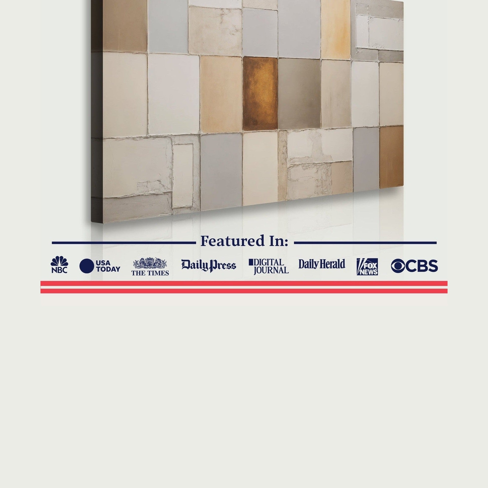Earth Tones Patchwork Geometric Wall Art