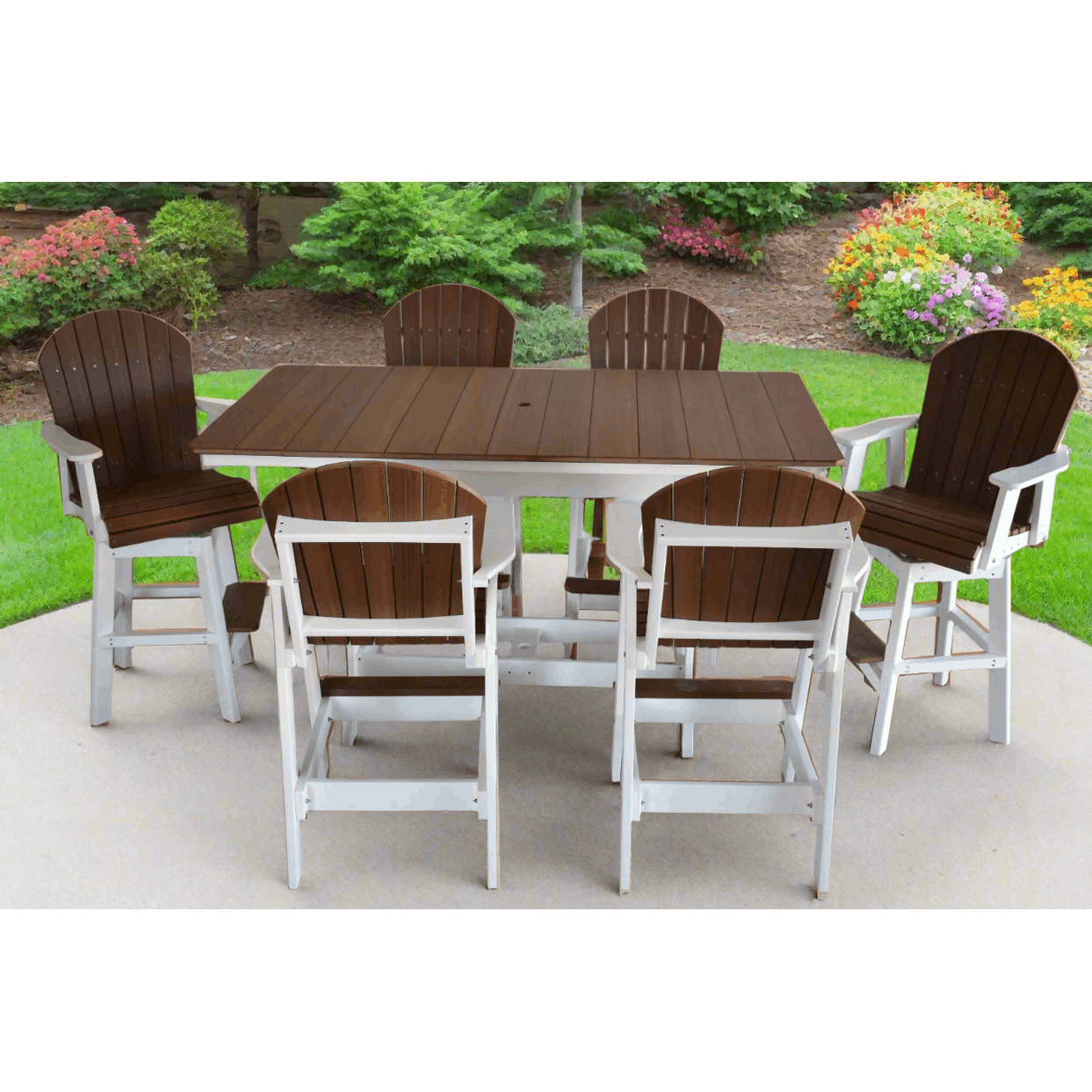 Eco Poly Rectangular Patio Table | Durable Weather Resistant Outdoor Use by Dutch Country Patio, LLC