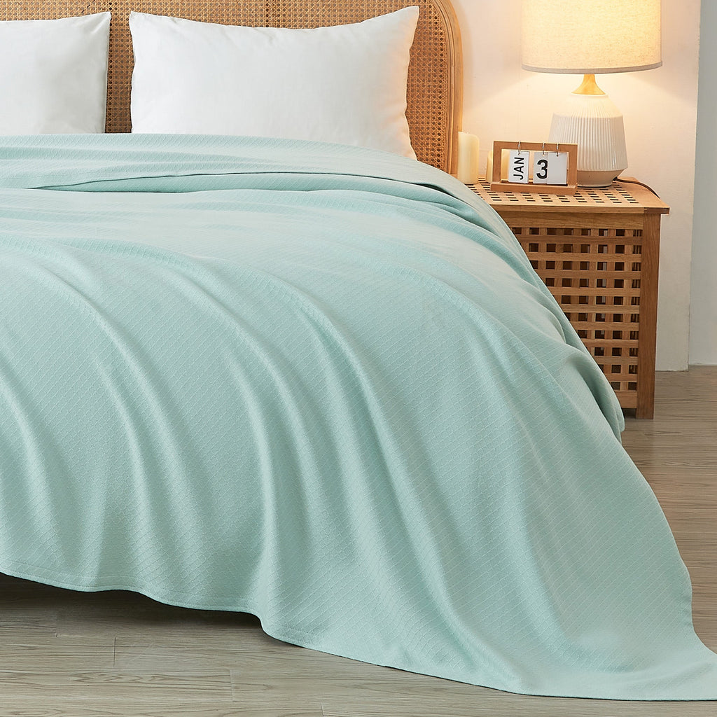 Egyptian Cotton Diamond Blanket by Mélange Home