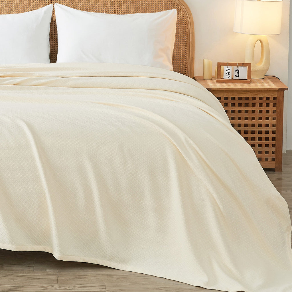Egyptian Cotton Diamond Blanket by Mélange Home