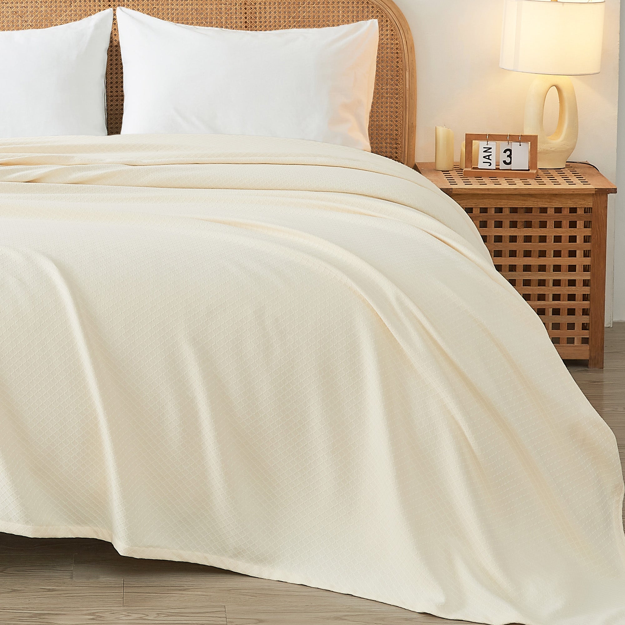 Egyptian Cotton Diamond Blanket by Mélange Home