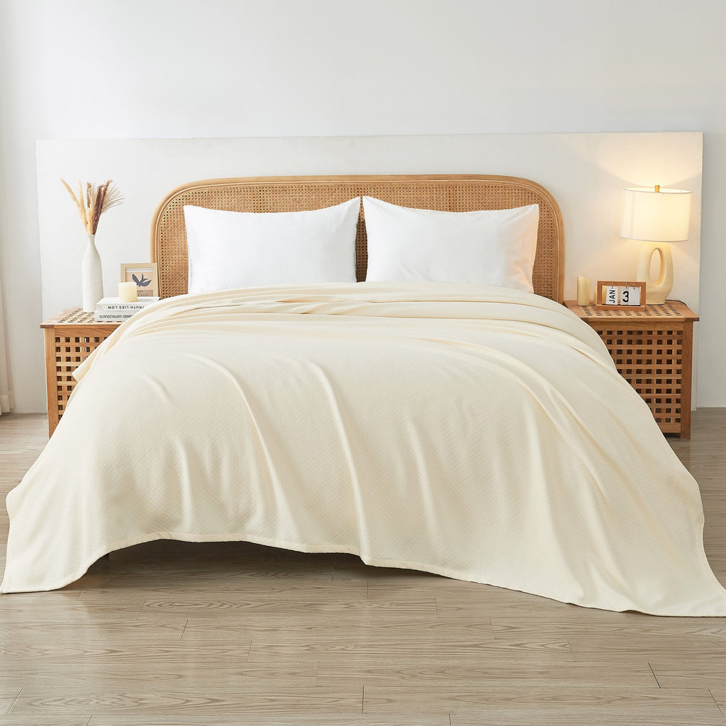 Egyptian Cotton Diamond Blanket by Mélange Home