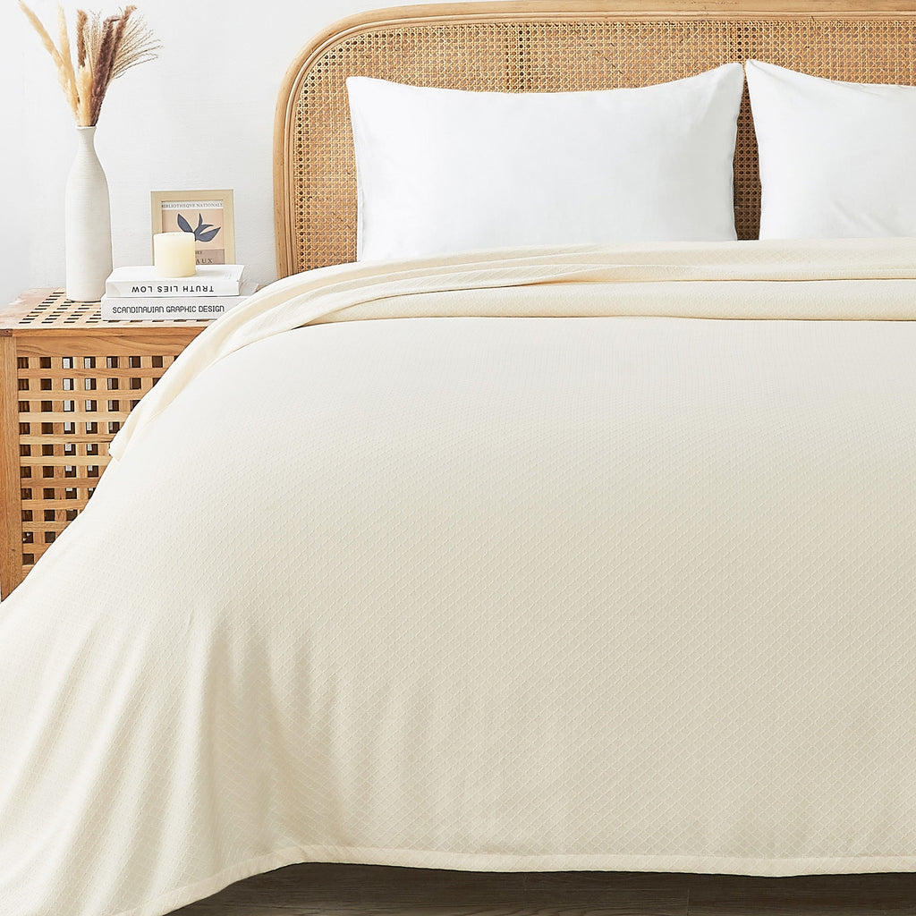 Egyptian Cotton Diamond Blanket by Mélange Home