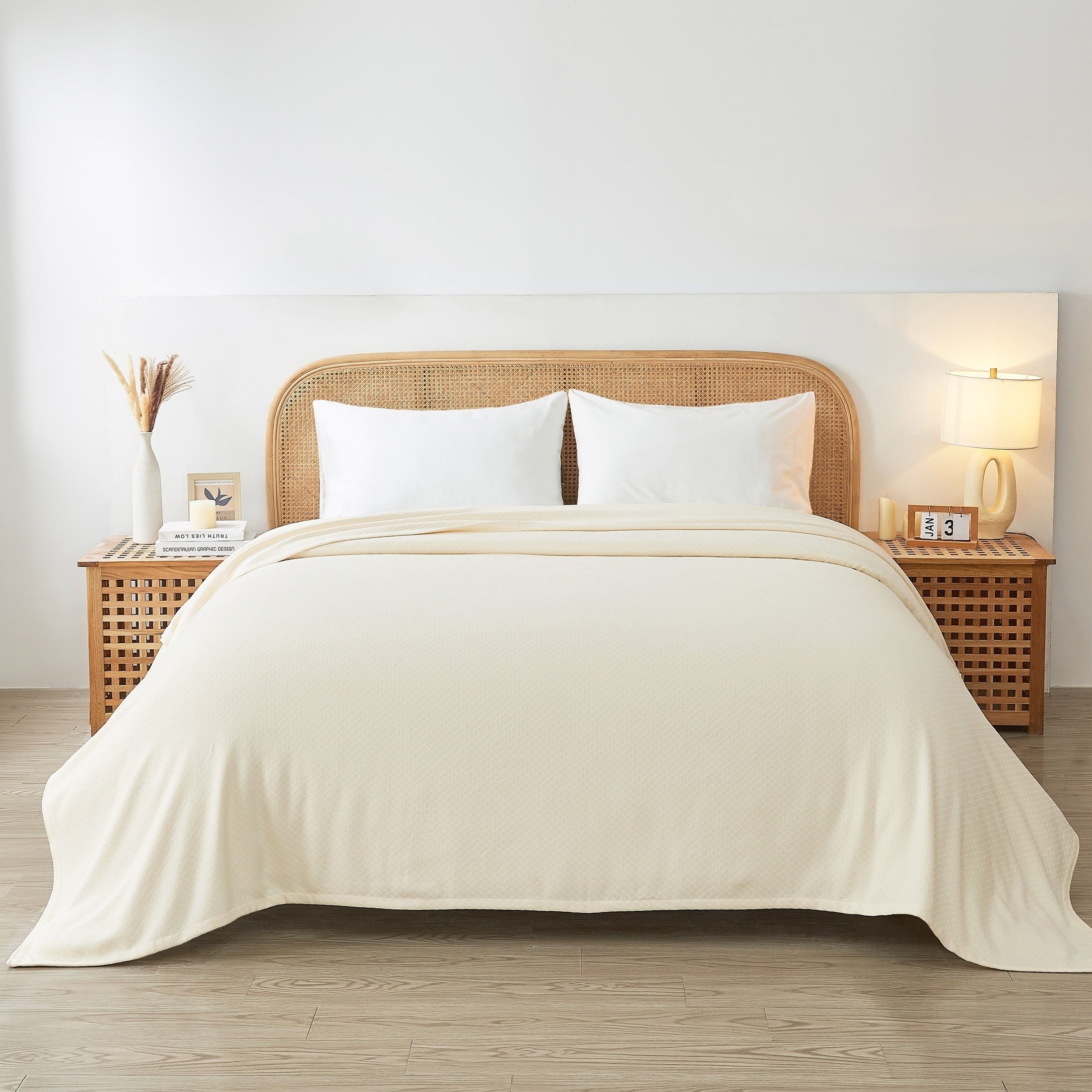 Egyptian Cotton Diamond Blanket by Mélange Home