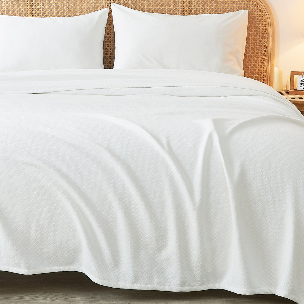 Egyptian Cotton Diamond Blanket by Mélange Home