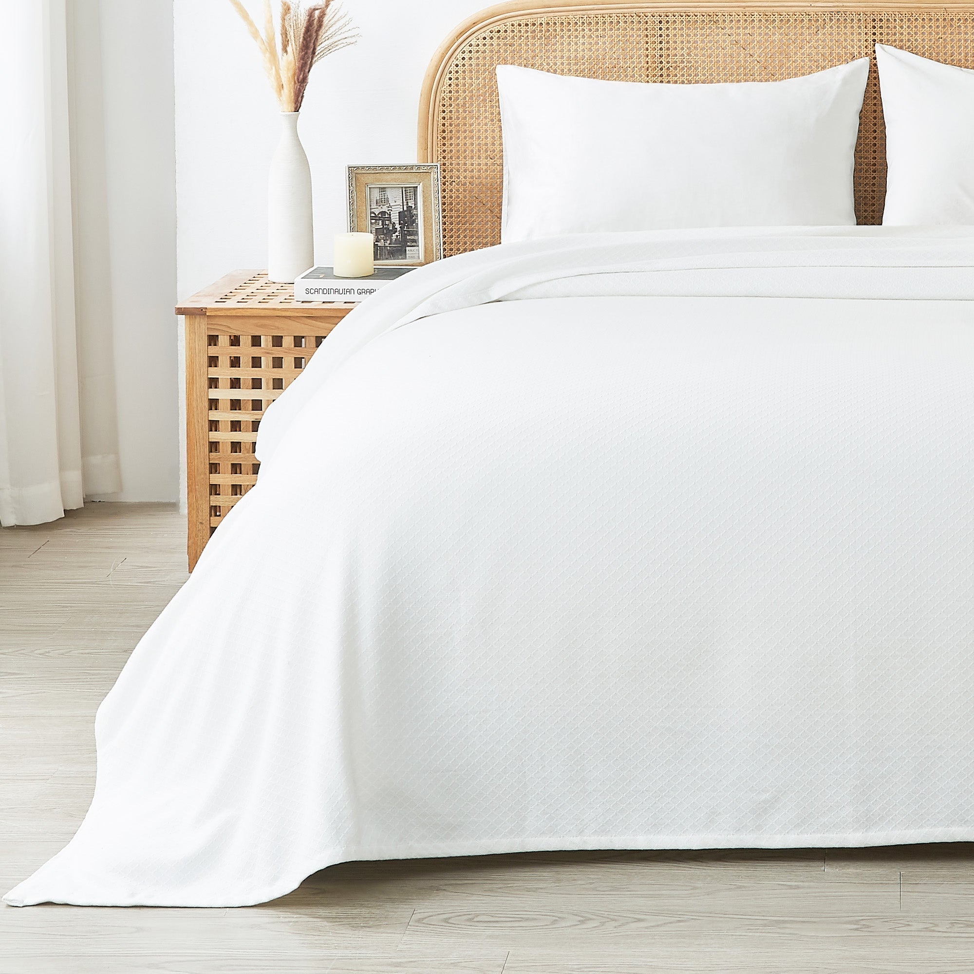 Egyptian Cotton Diamond Blanket by Mélange Home