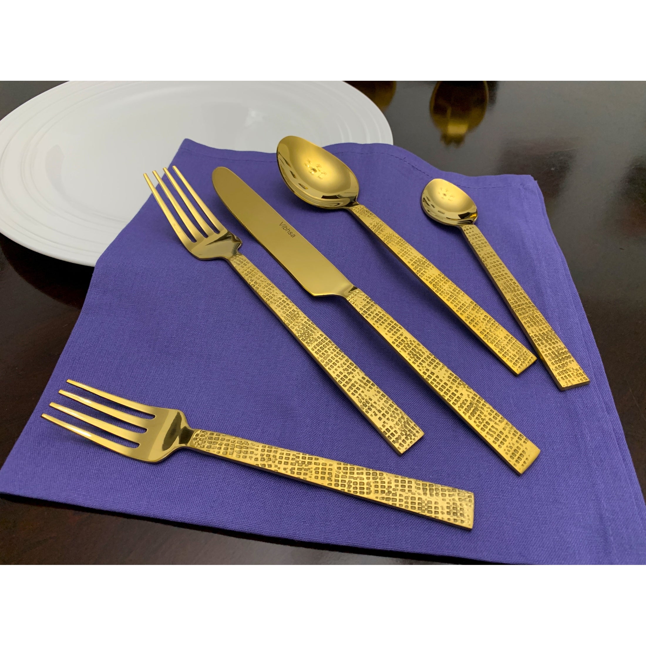 Egyptian Design Handmade Elegant Flatware Set | Vibhsa