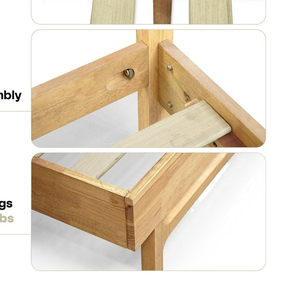 Elara Solid Wood Bed Frame