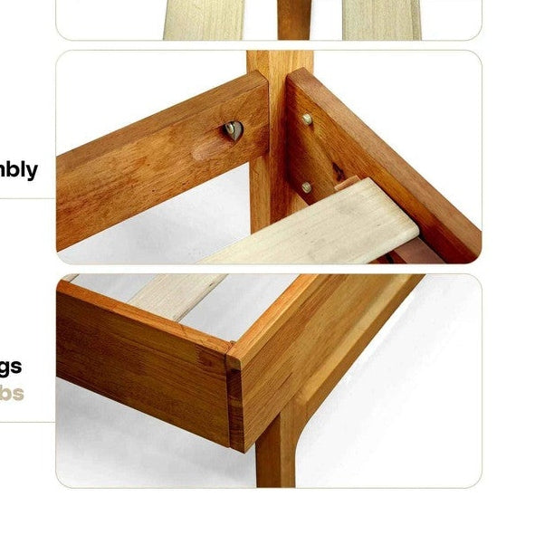 Elara Solid Wood Bed Frame