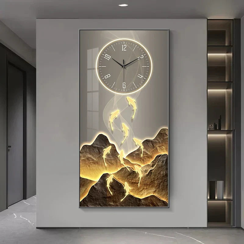 Elegant Crystal Glow LED Wall Clock | Dlight Decor