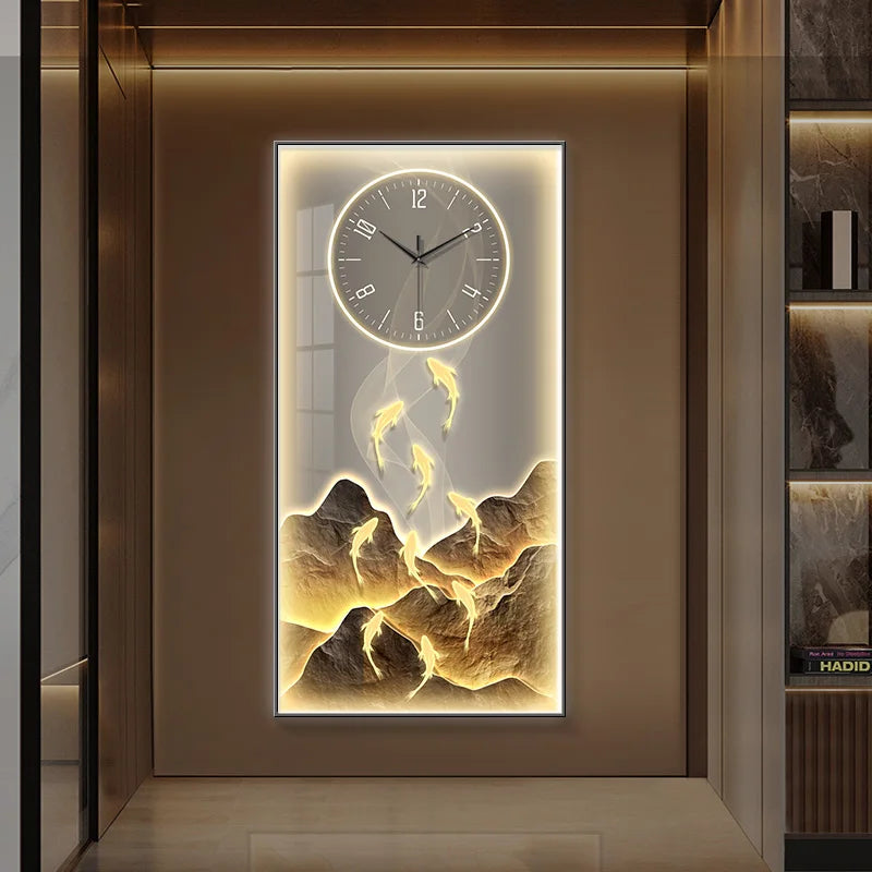 Elegant Crystal Glow LED Wall Clock | Dlight Decor