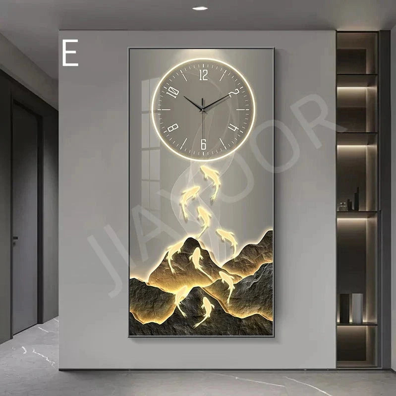 Elegant Crystal Glow LED Wall Clock | Dlight Decor