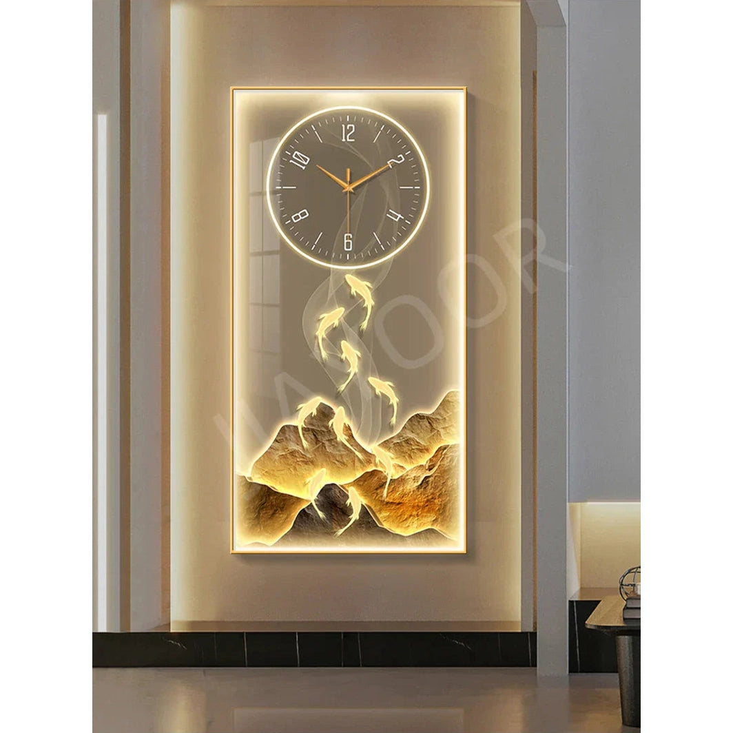 Elegant Crystal Glow LED Wall Clock | Dlight Decor