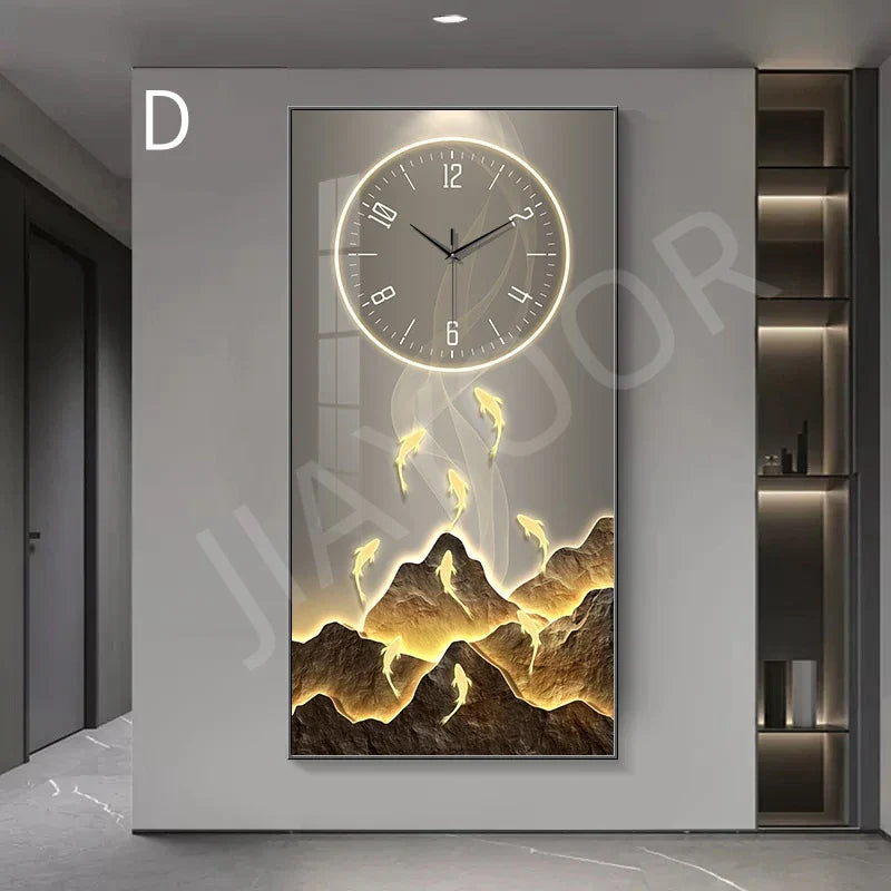 Elegant Crystal Glow LED Wall Clock | Dlight Decor