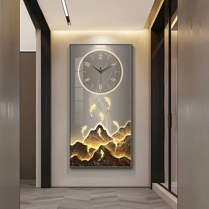 Elegant Crystal Glow LED Wall Clock | Dlight Decor