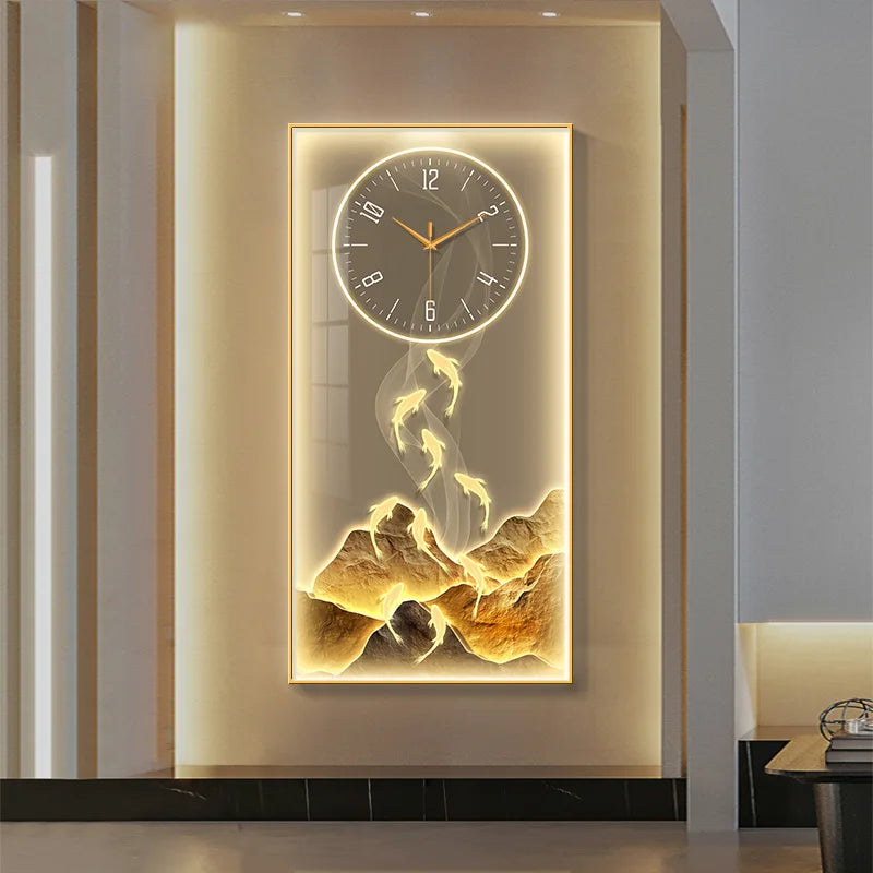 Elegant Crystal Glow LED Wall Clock | Dlight Decor