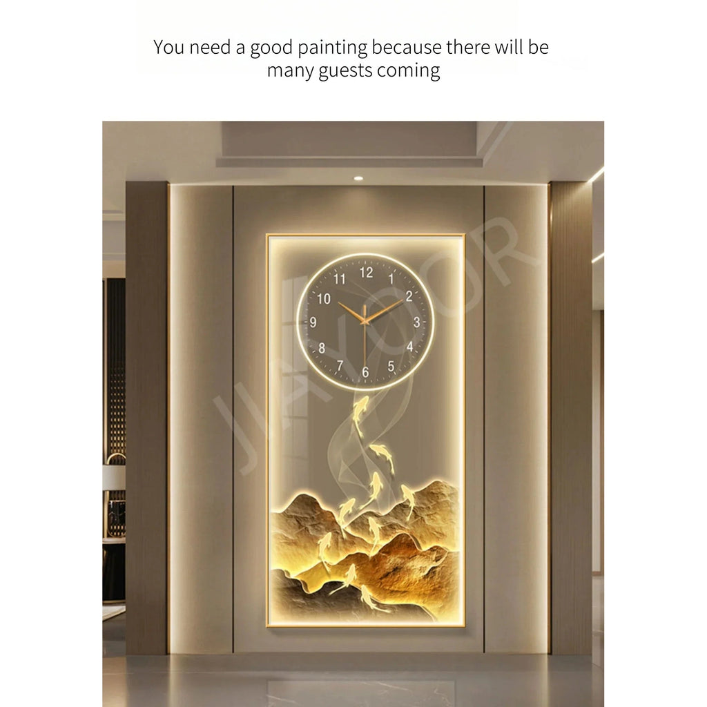 Elegant Crystal Glow LED Wall Clock | Dlight Decor