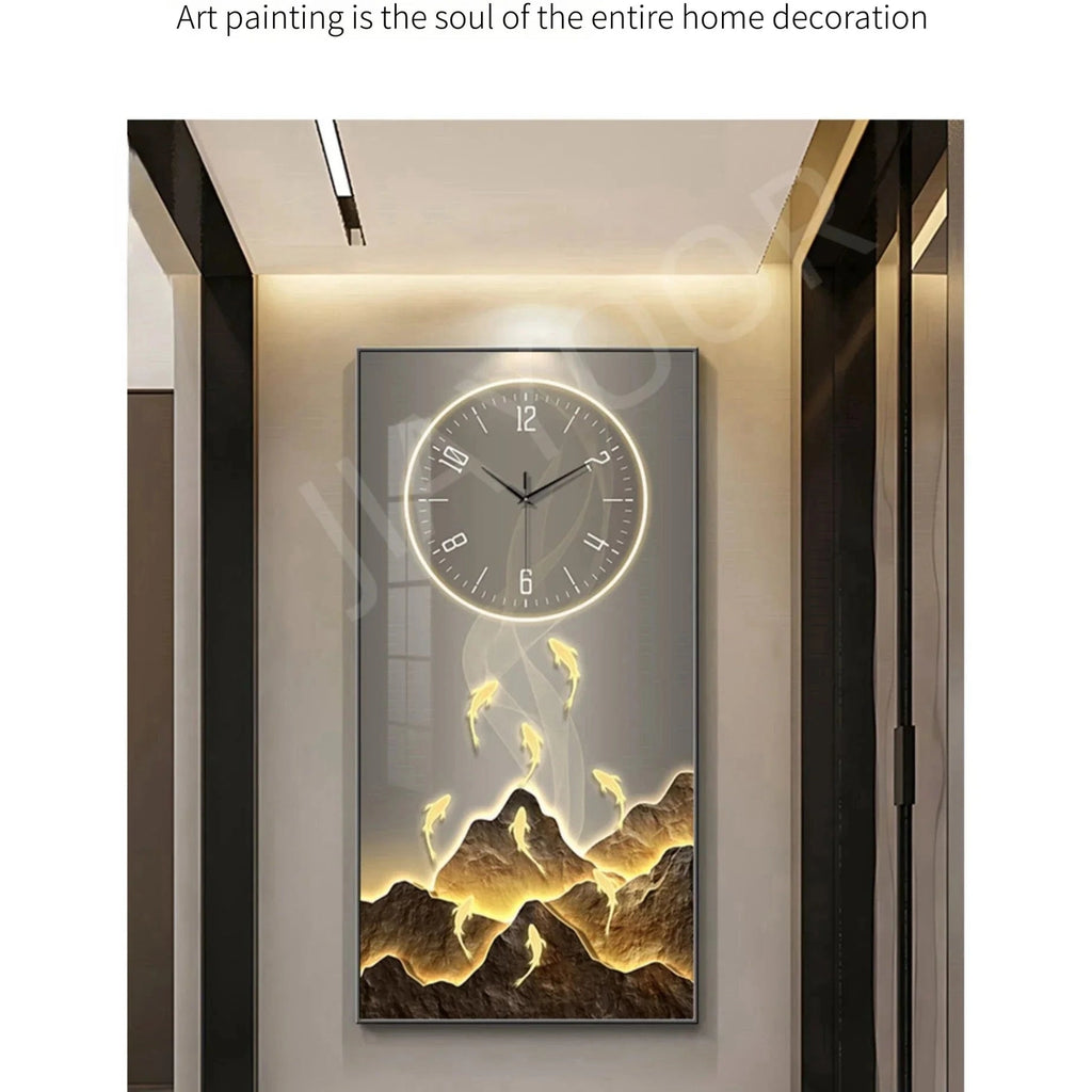 Elegant Crystal Glow LED Wall Clock | Dlight Decor