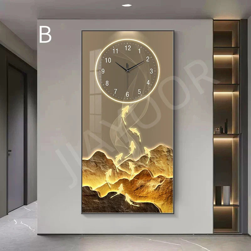 Elegant Crystal Glow LED Wall Clock | Dlight Decor