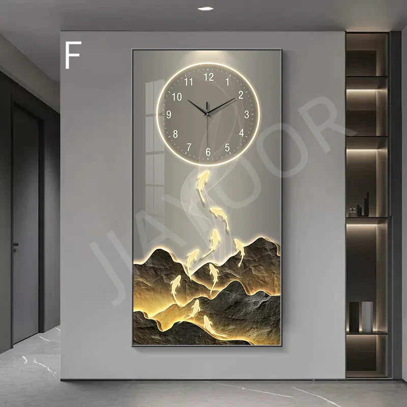 Elegant Crystal Glow LED Wall Clock | Dlight Decor