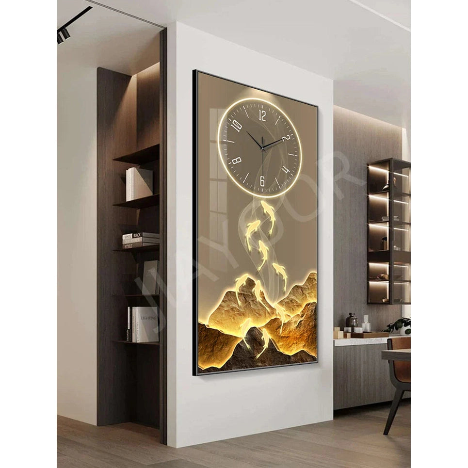 Elegant Crystal Glow LED Wall Clock | Dlight Decor
