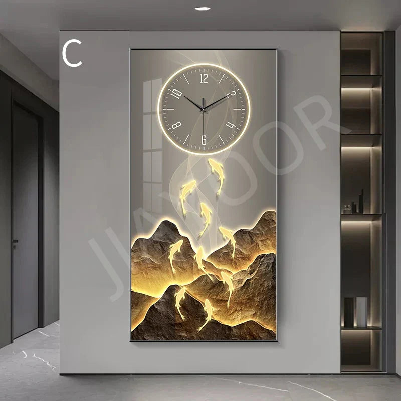 Elegant Crystal Glow LED Wall Clock | Dlight Decor