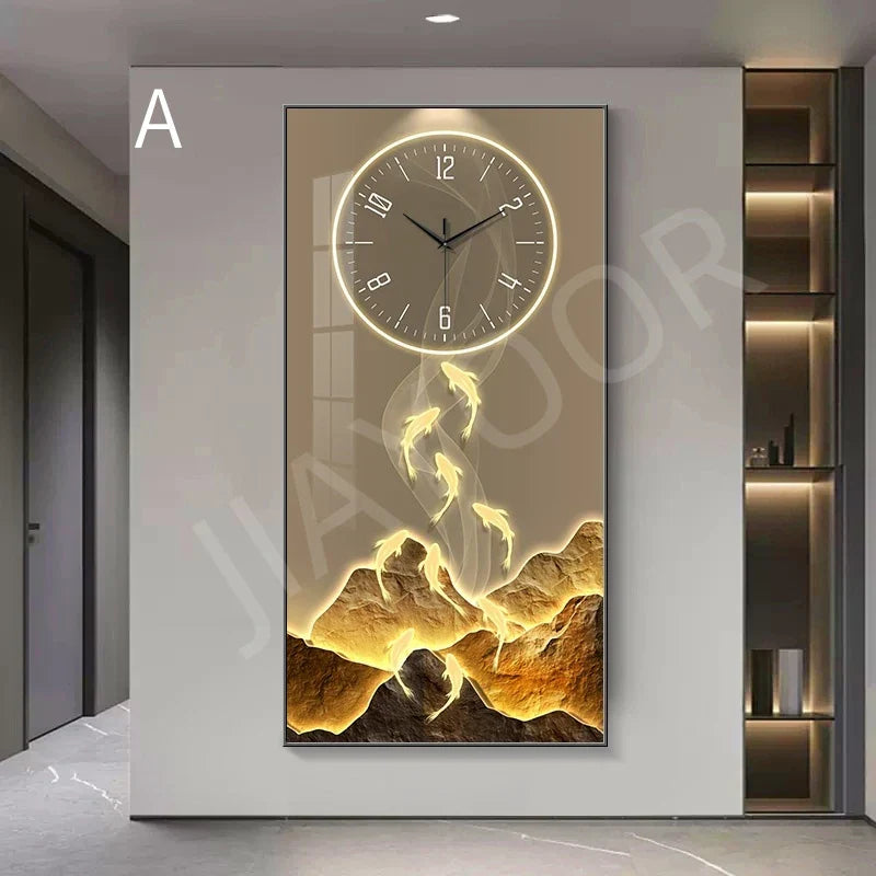 Elegant Crystal Glow LED Wall Clock | Dlight Decor
