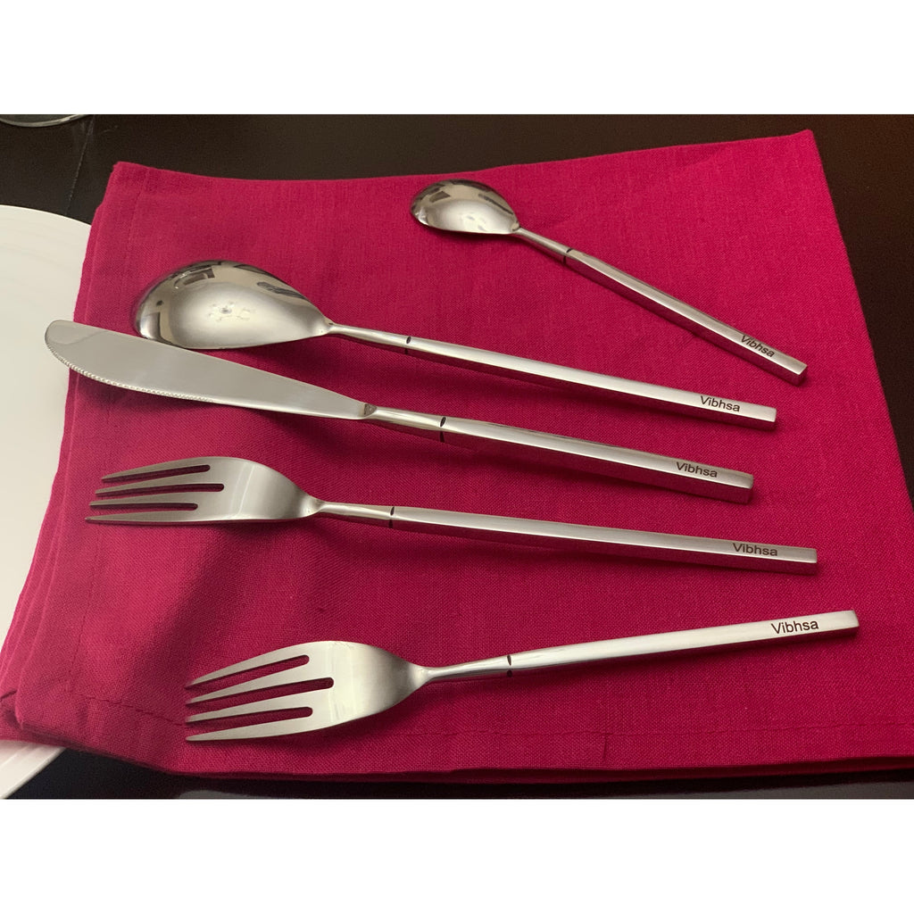Elegant Modern Stainless Steel Flatware Set | Vibhsa