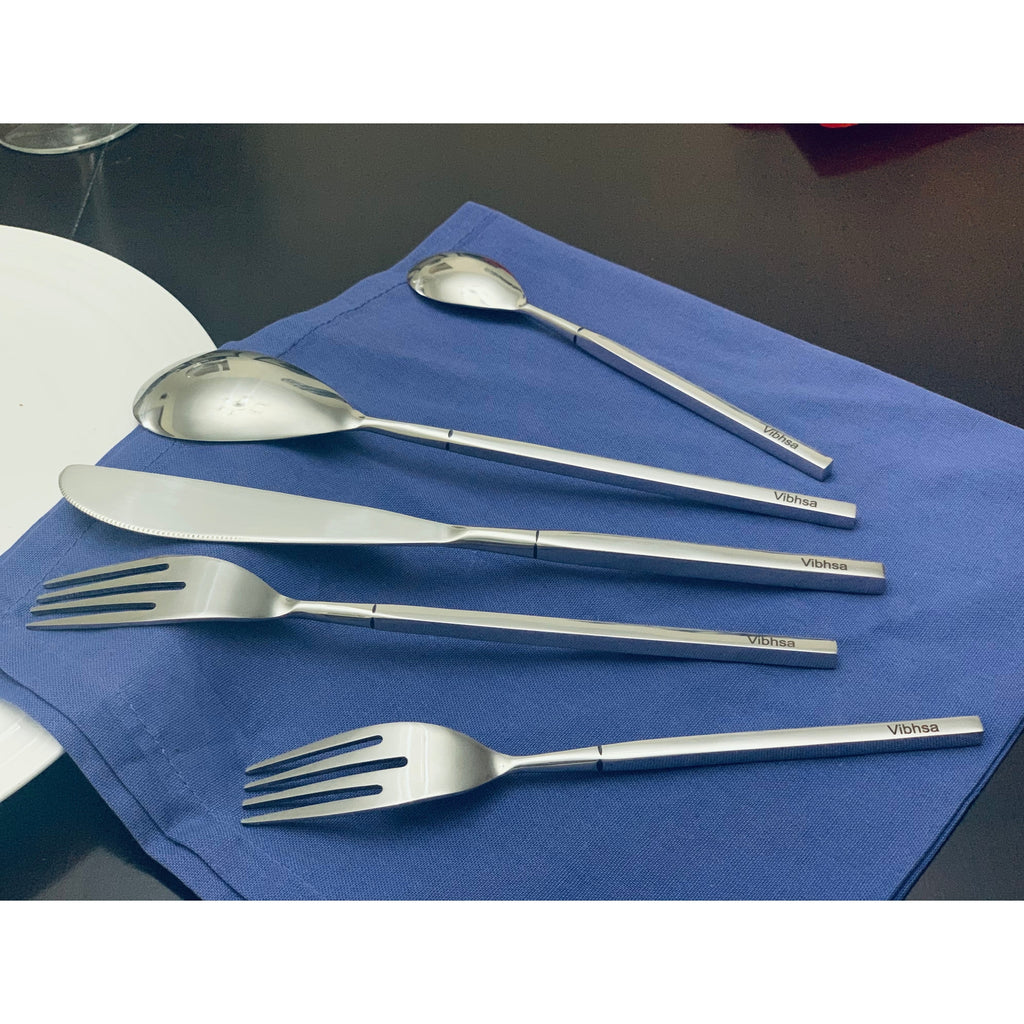 Elegant Modern Stainless Steel Flatware Set | Vibhsa