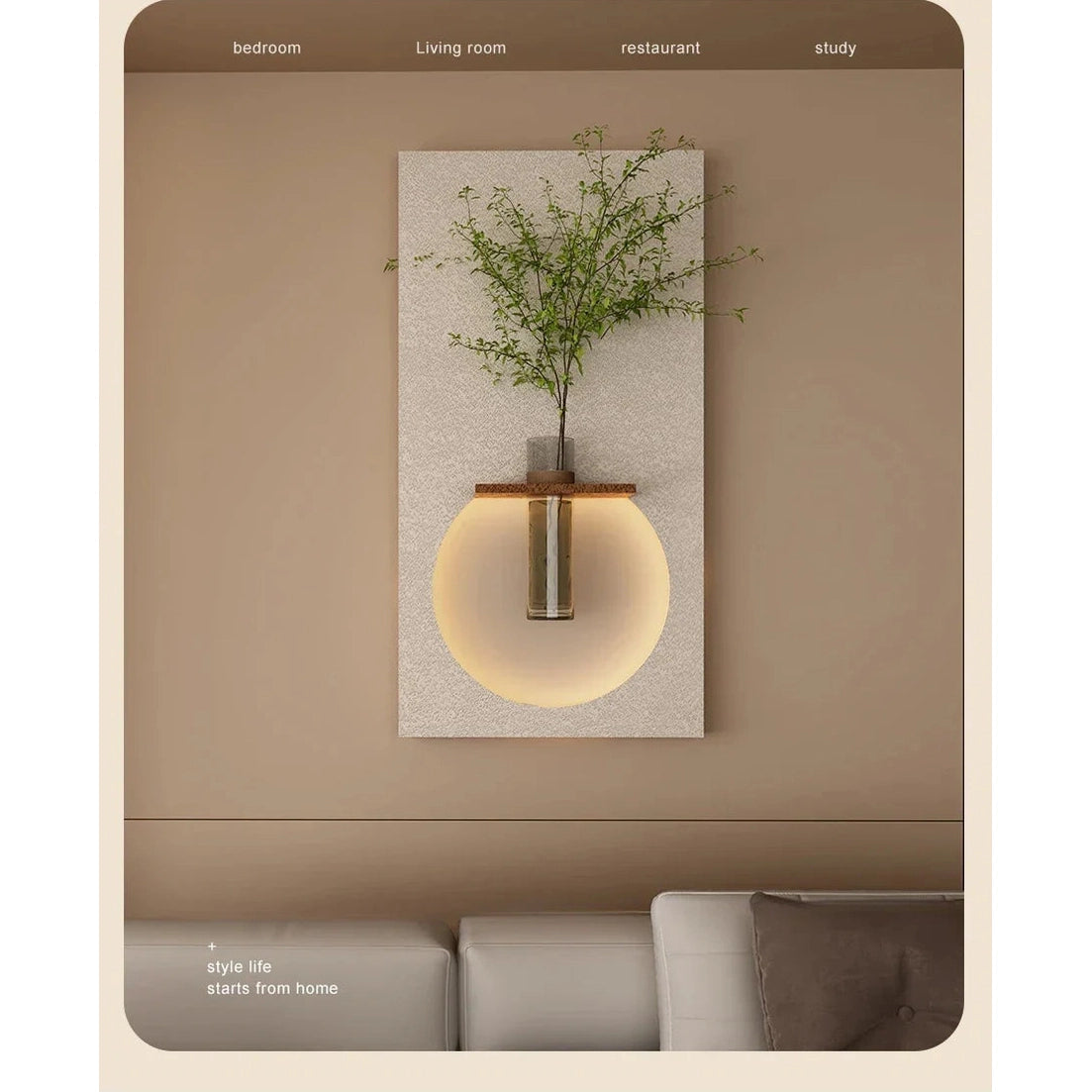 Elegant Radiant Sandstone Vase Wall Lamp | Dlight Decor