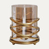 Elegant Swirl Design Glass Candle Holder | Decozen