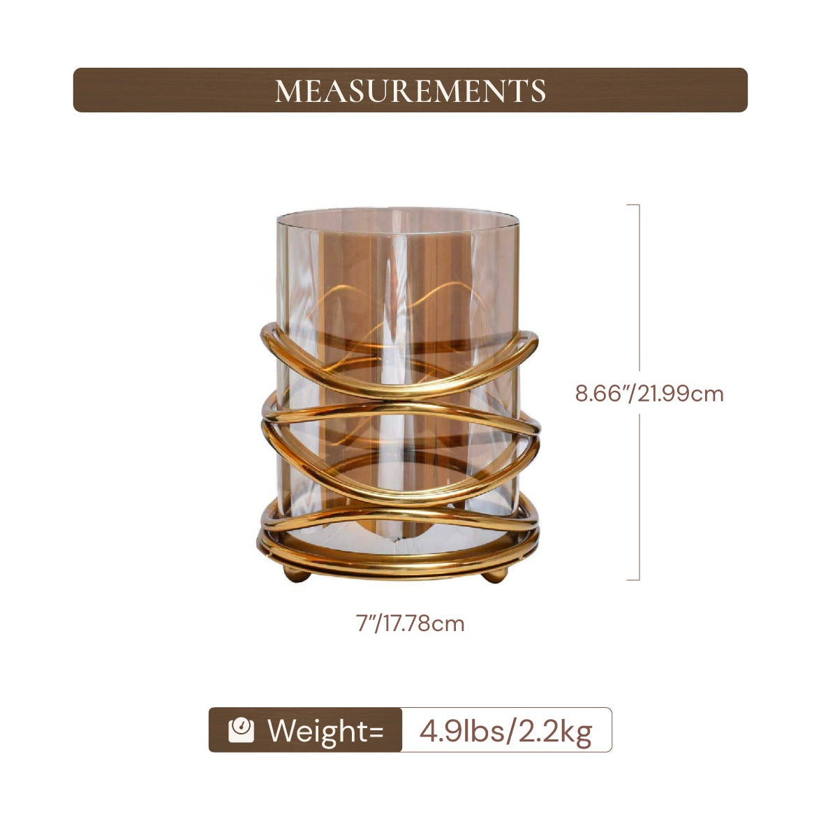 Elegant Swirl Design Glass Candle Holder | Decozen