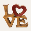 Elmija Enduring Love – Hand-Carved Wooden Sculpture, Handmade Decorative Home Art