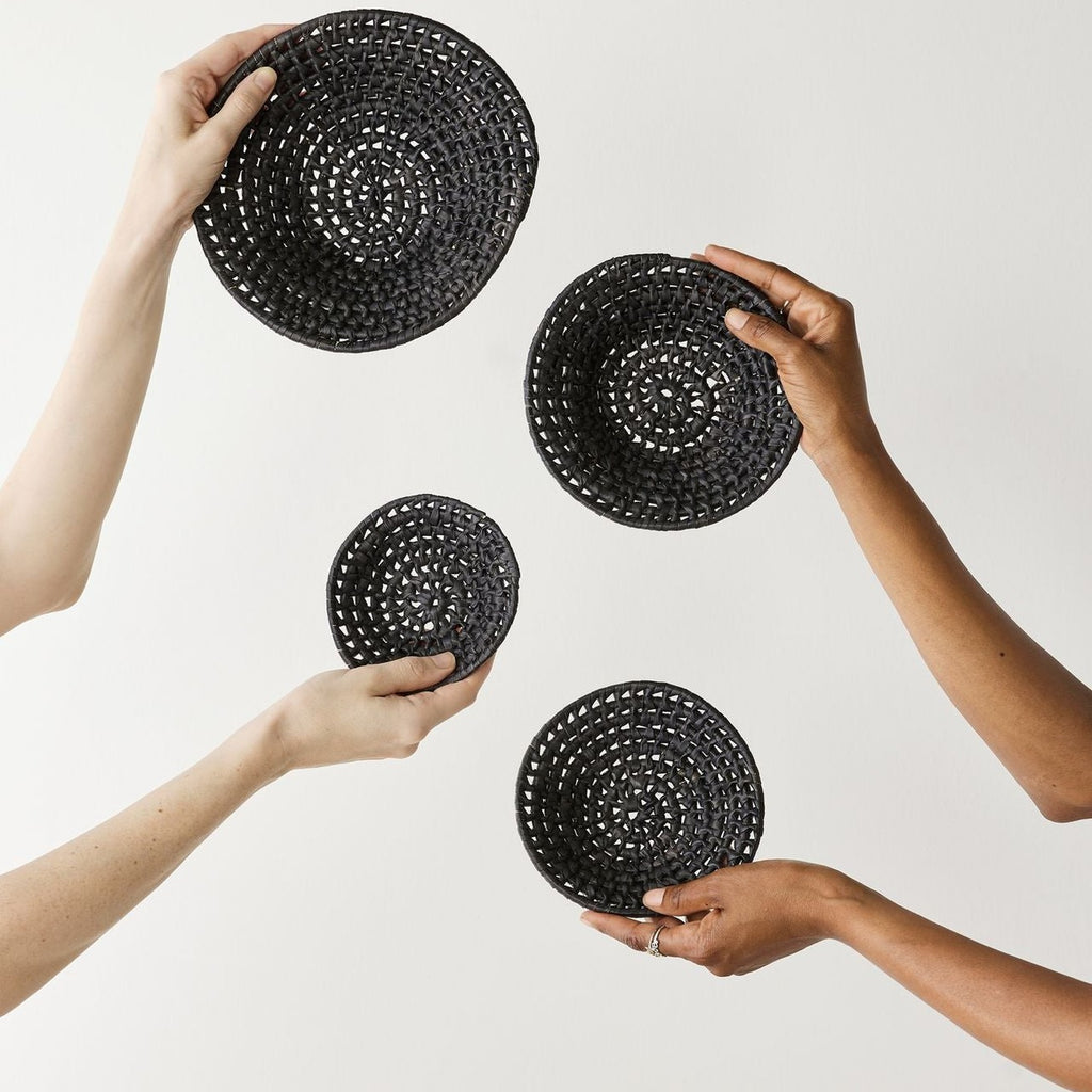 Eluka Black Nesting Snack Basket Set of 4