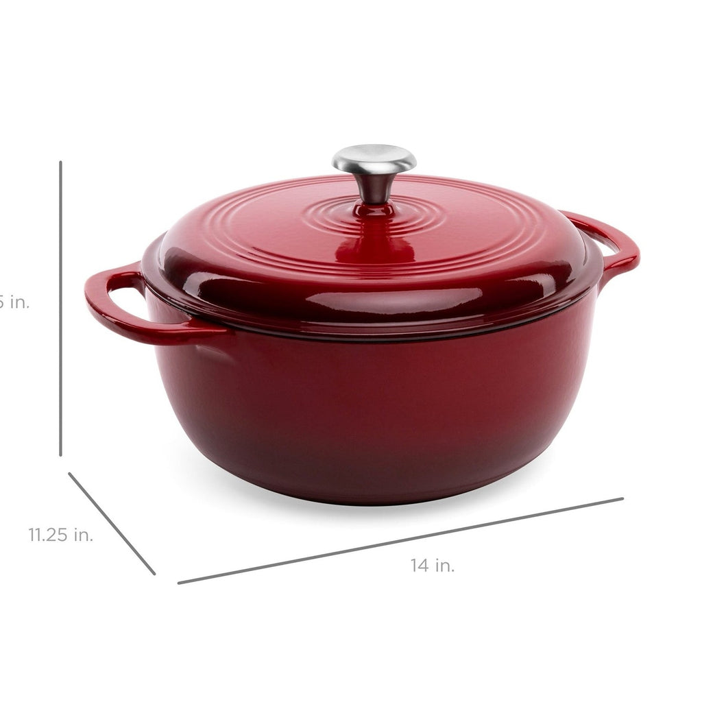 Enamel Cast Iron Dutch Oven For Stews Roasts And Cooking by HomePacific