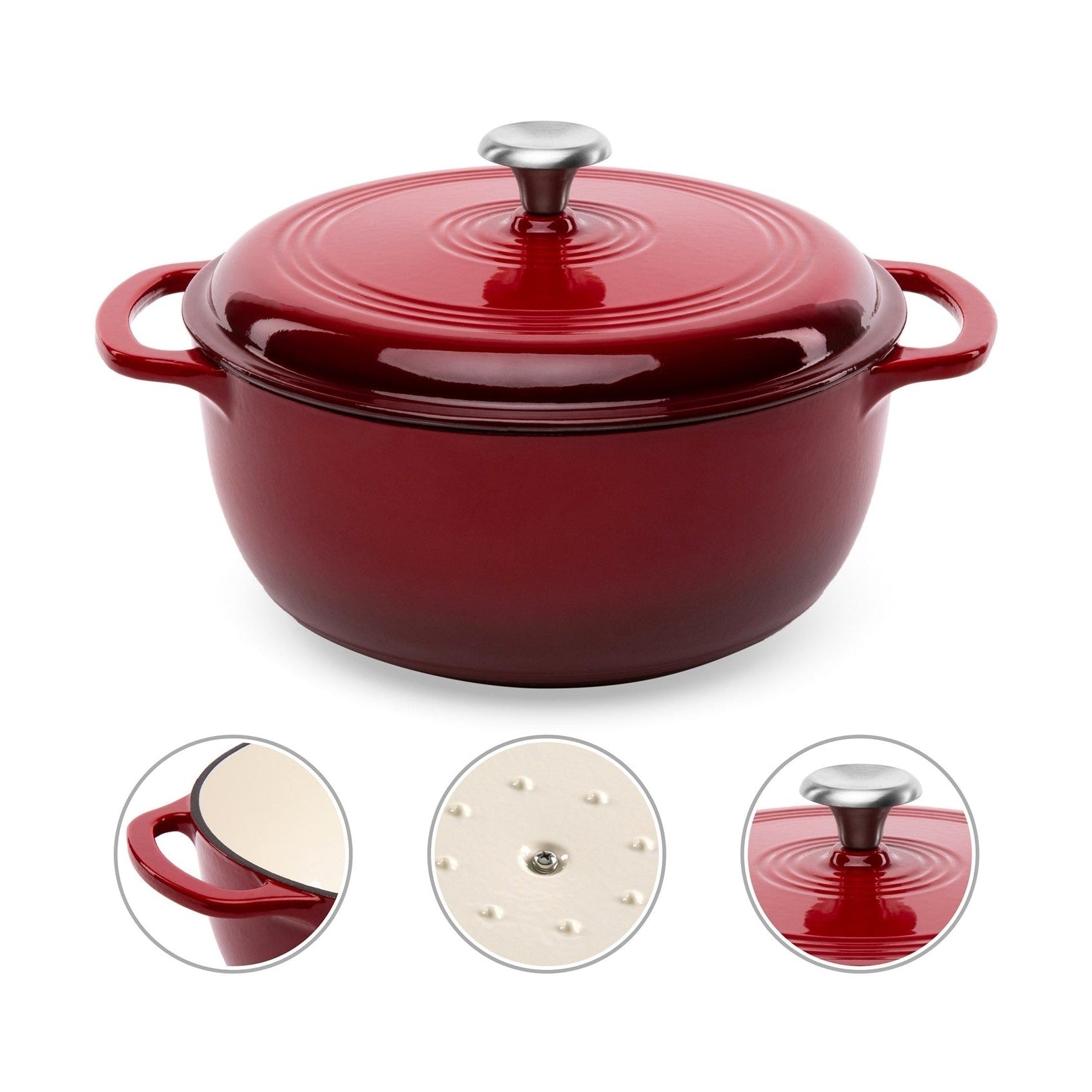 Enamel Cast Iron Dutch Oven For Stews Roasts And Cooking by HomePacific
