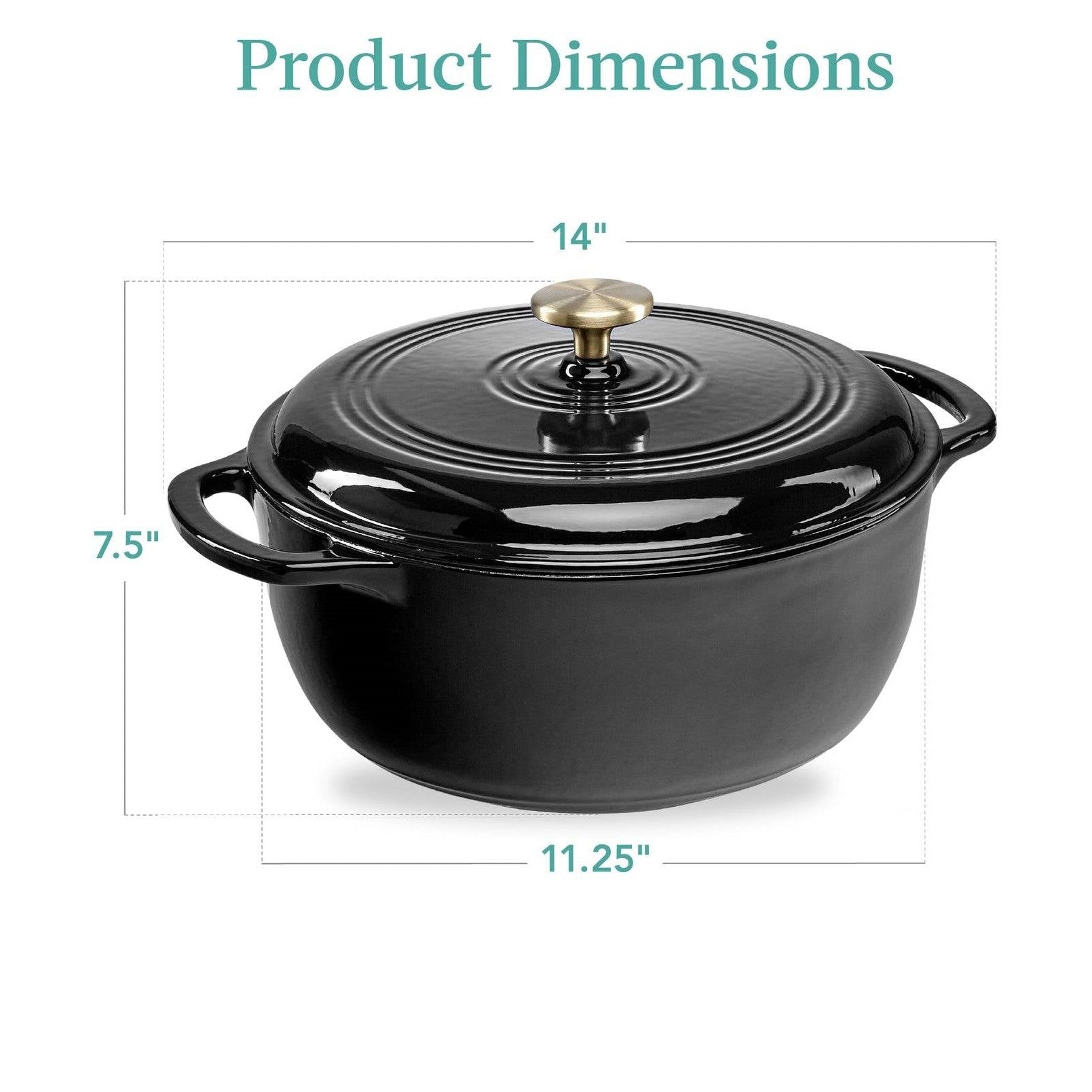 Enamel Cast Iron Dutch Oven For Stove And Grill Cooking by HomePacific