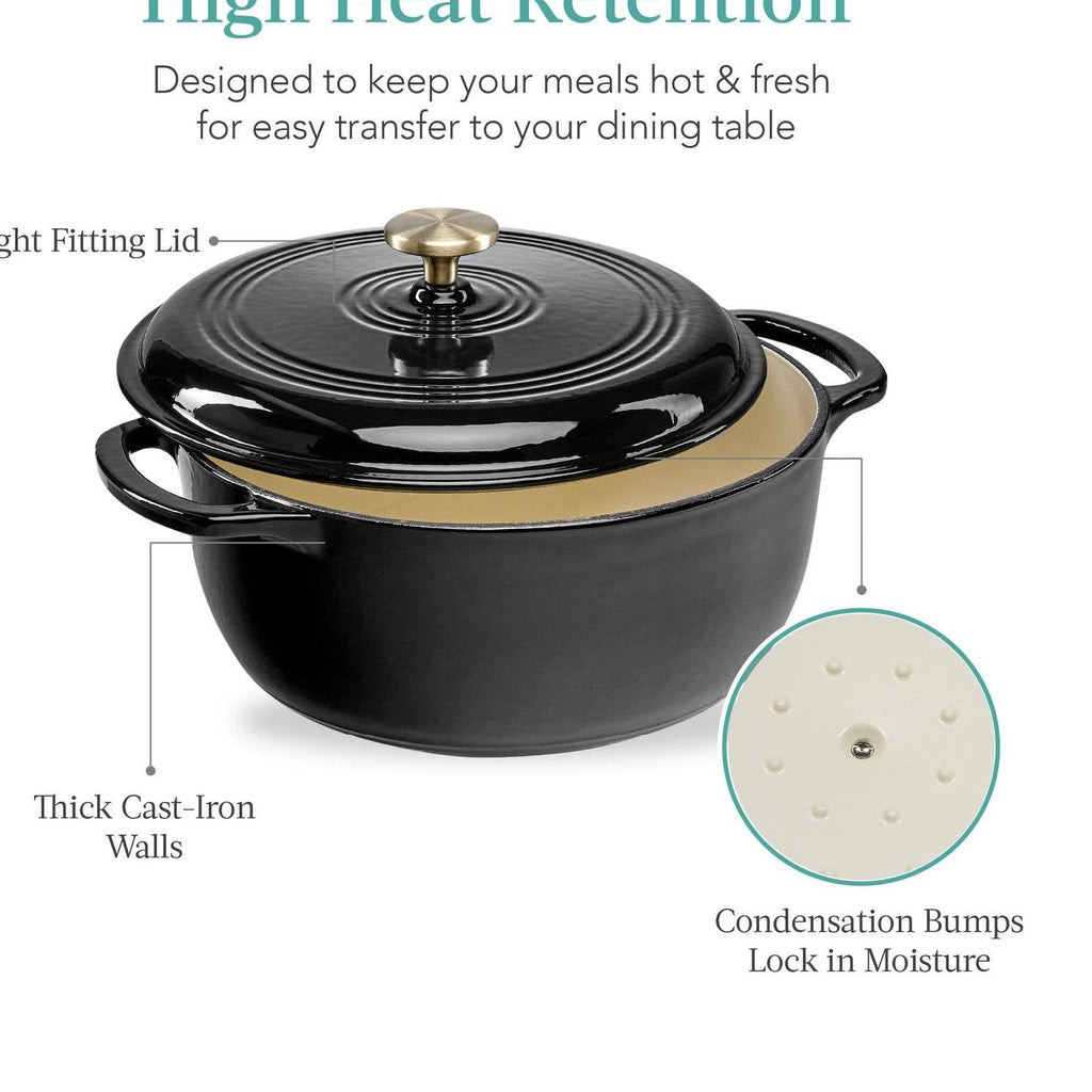 Enamel Cast Iron Dutch Oven For Stove And Grill Cooking by HomePacific