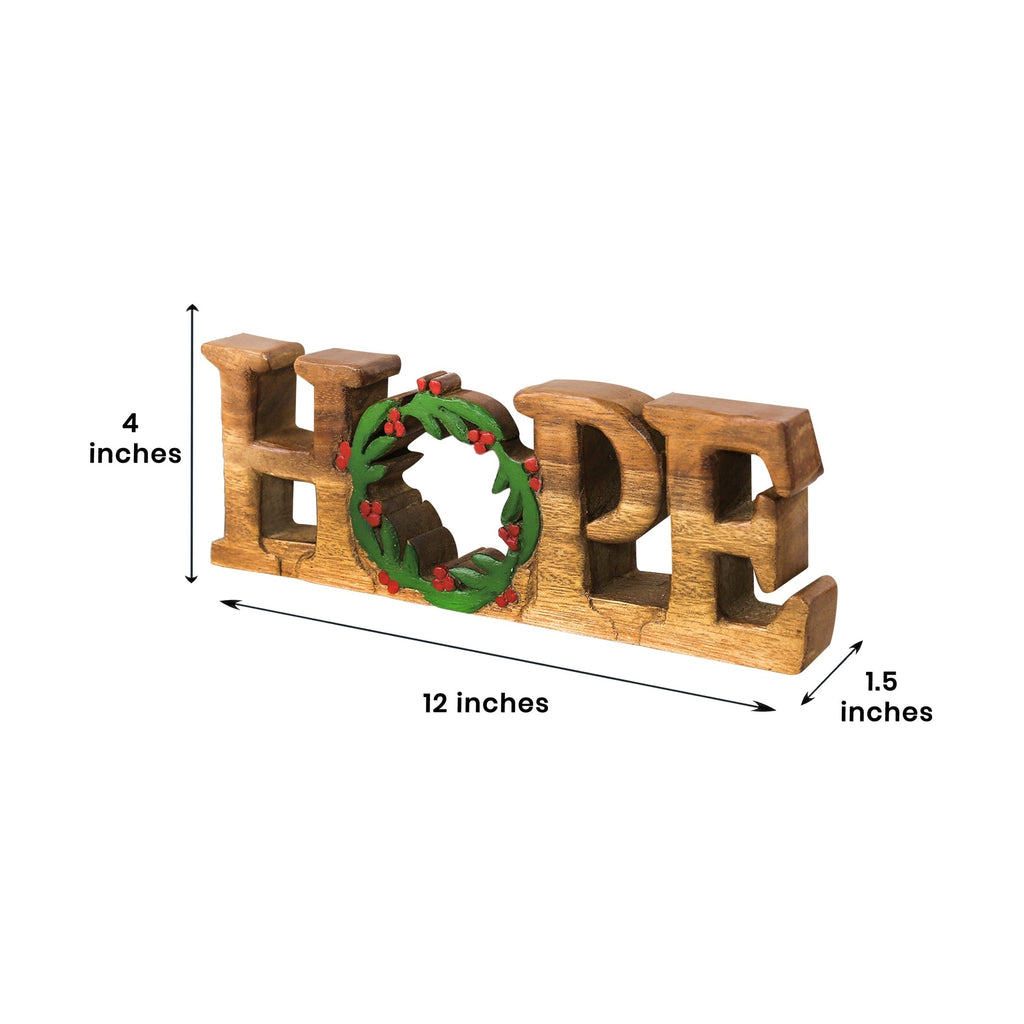 Endless Hope – Handmade Wooden Sculpture, Artistic Symbol of Faith and Light
