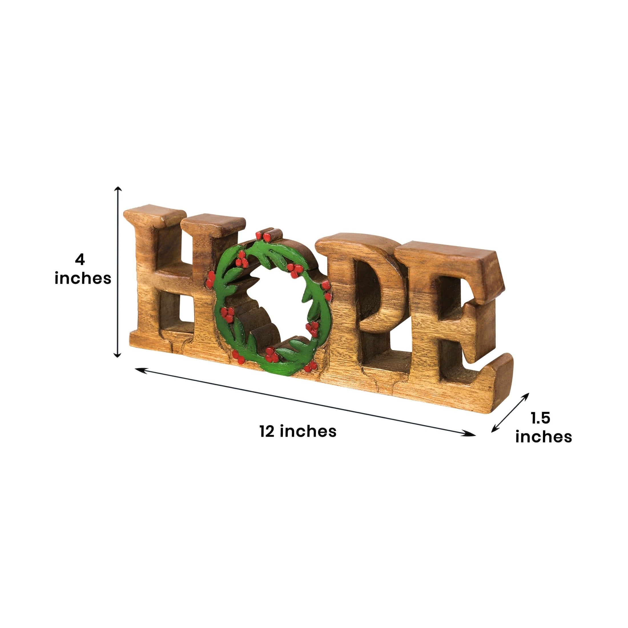 Endless Hope – Handmade Wooden Sculpture, Artistic Symbol of Faith and Light