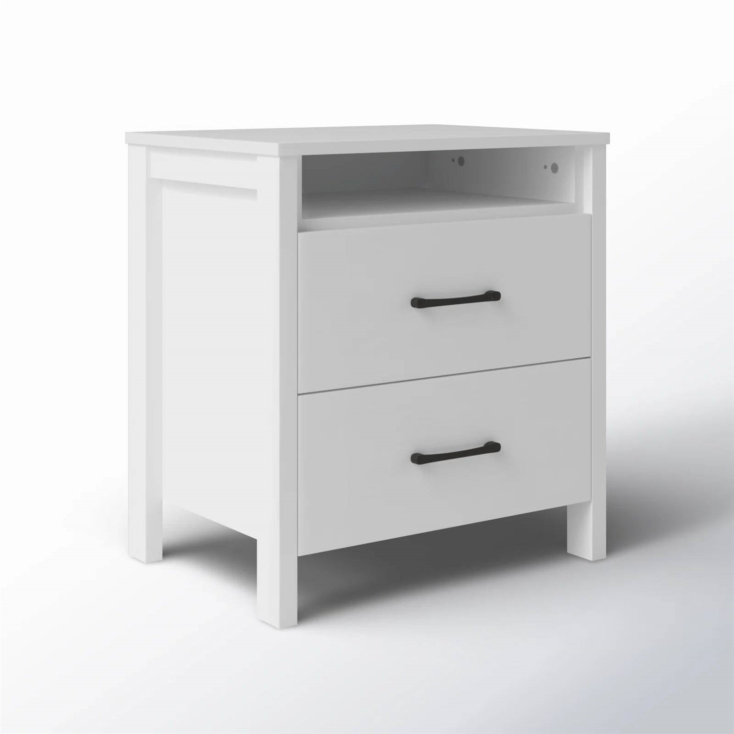 Engineered Wood Bedside Table 2-Drawer | HomePacific