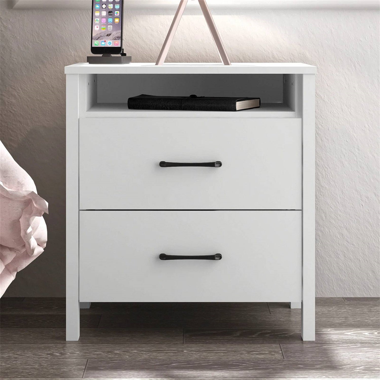 Engineered Wood Bedside Table 2-Drawer | HomePacific