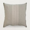 Everett Cotton Pillow Cover, Grey & Green Stripes