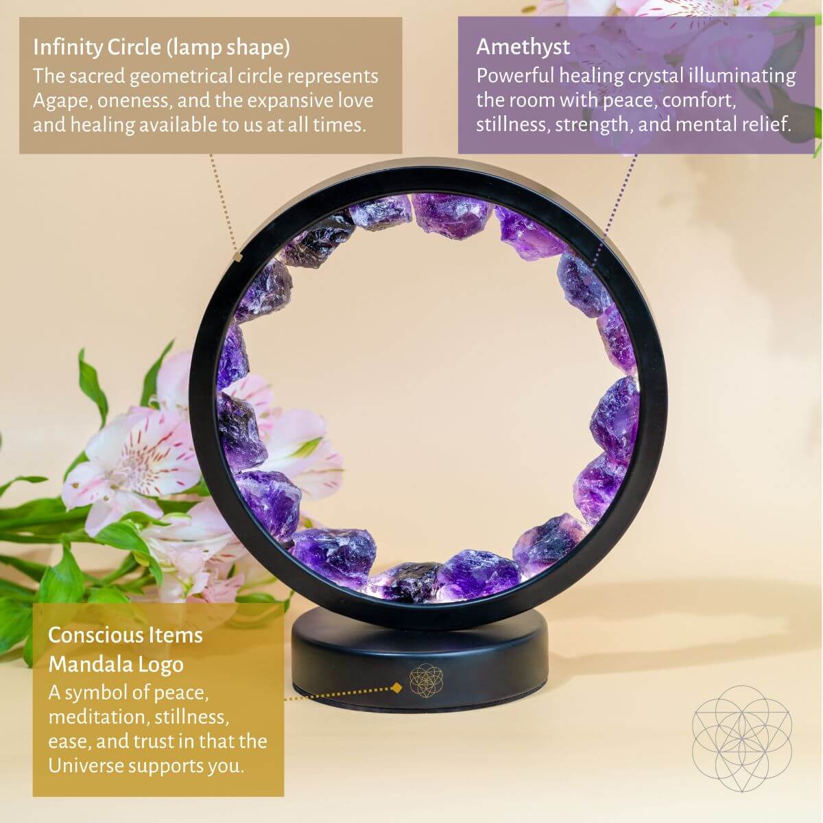 Exquisite Amethyst and Quartz Lamp Bundle | Conscious Items