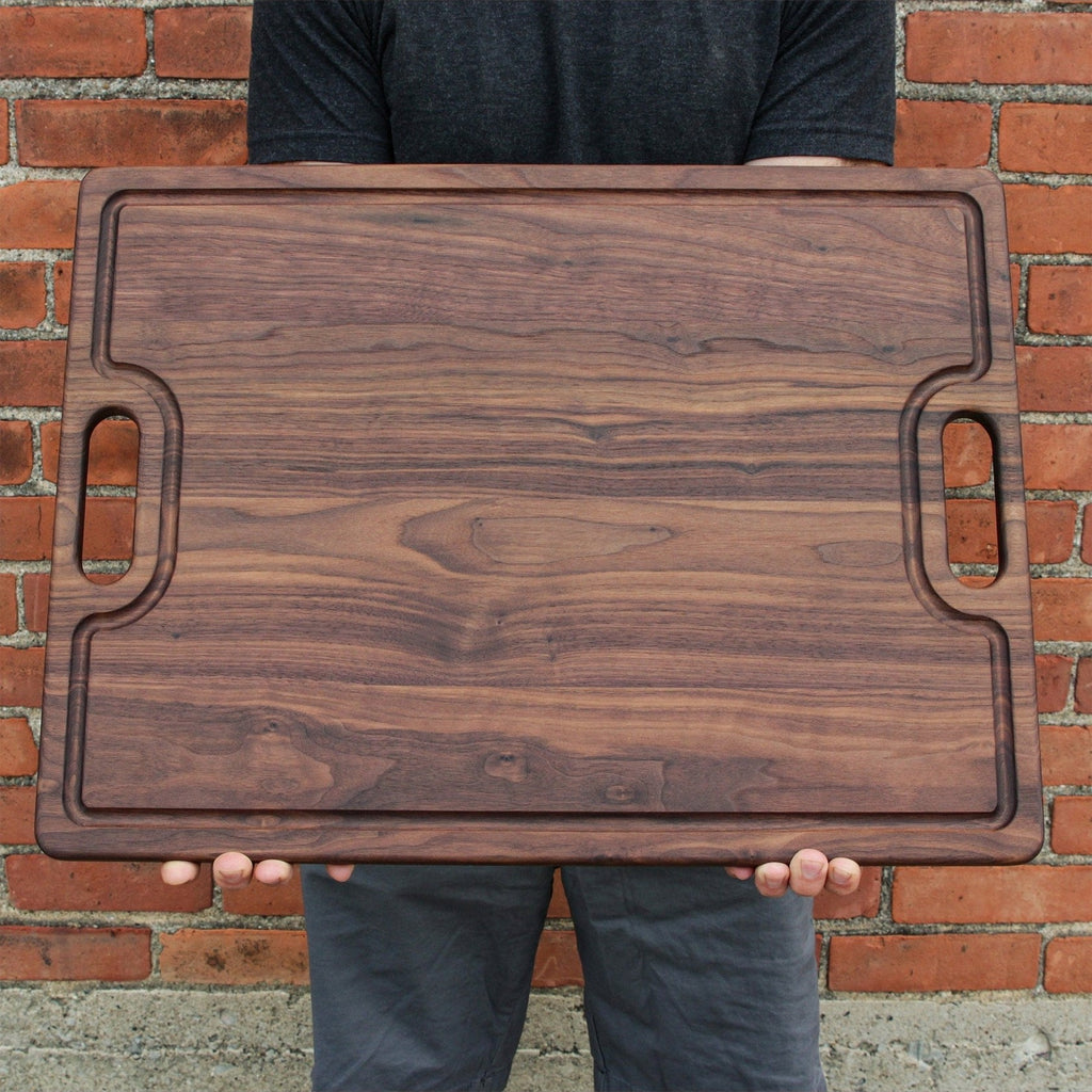 Extra Large Walnut Cutting Board, 24"x18" Charcuterie Serving Tray, Customizable Wedding Board, 100% Made in the USA