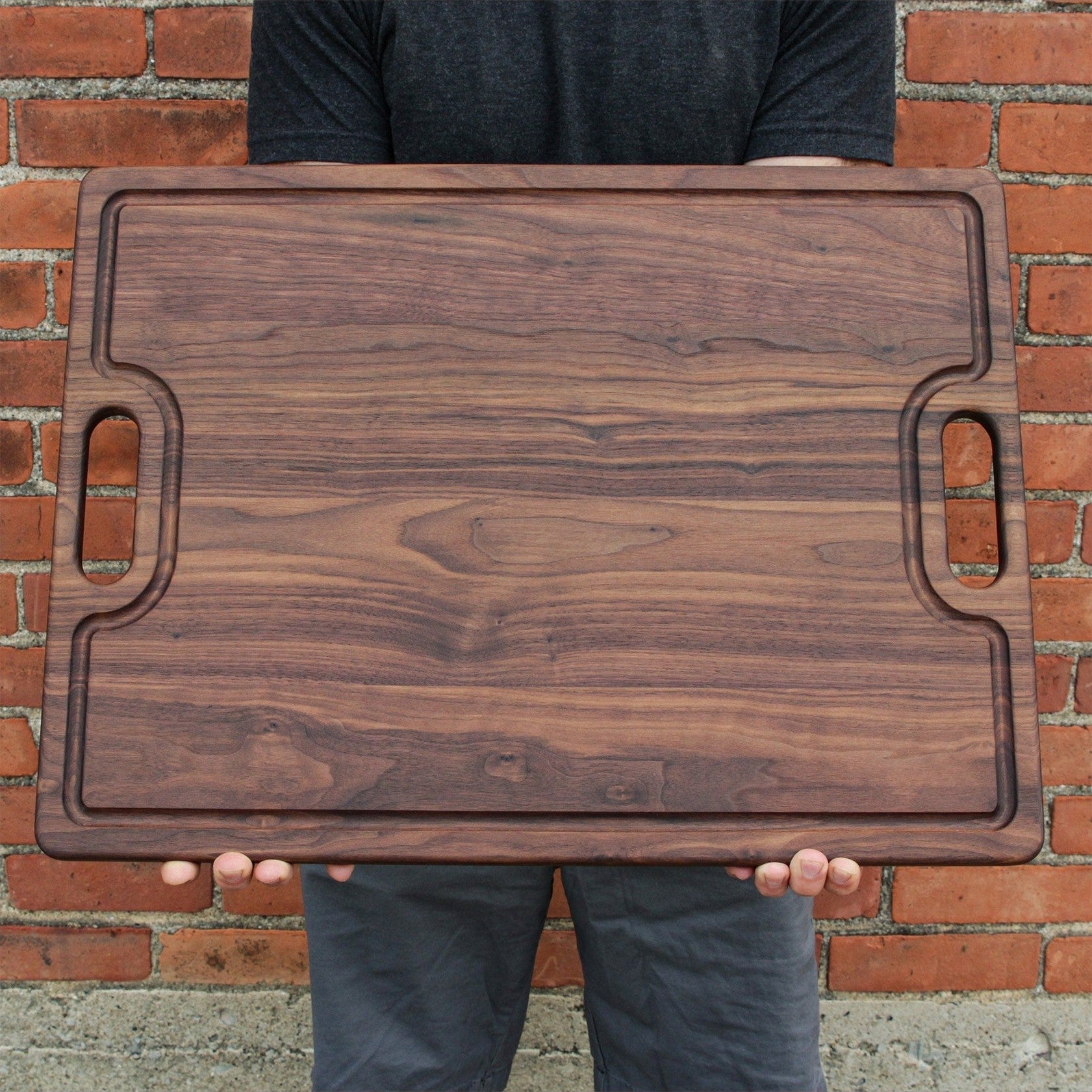 Extra Large Walnut Cutting Board, 24"x18" Charcuterie Serving Tray, Customizable Wedding Board, 100% Made in the USA